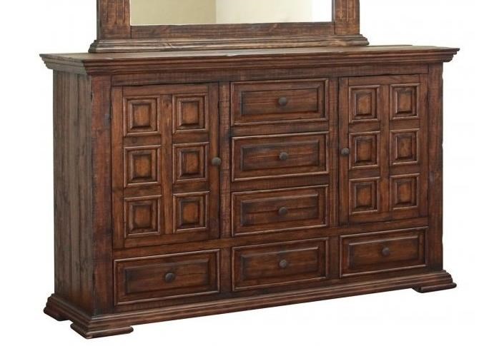 International Furniture Direct Terra White IFD1020DSR Rustic Dresser